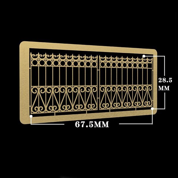 Modello 3D Puzzle Fai-da-Te in Scala 1:35 Porte in Ottone per Diorami