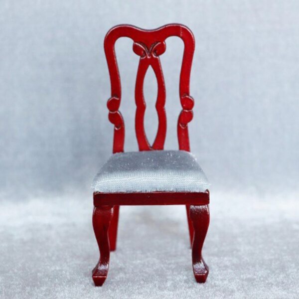 Miniatura Sedia in Legno 1:12 per Casa delle Bambole - Mobili da Sala da Pranzo Vintage