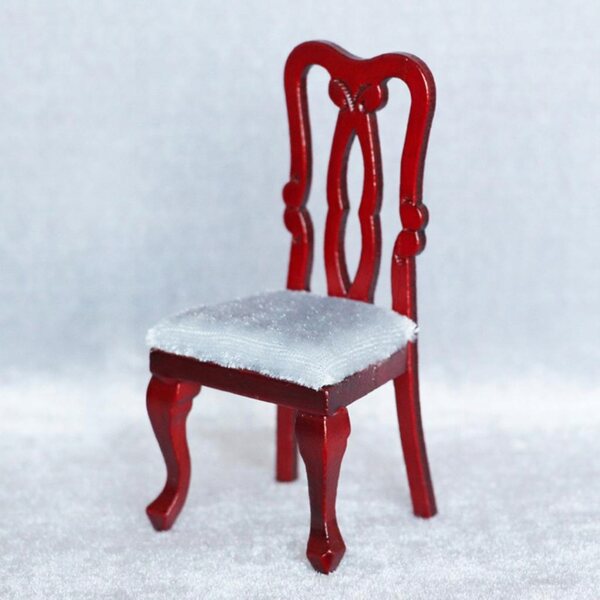 Miniatura Sedia in Legno 1:12 per Casa delle Bambole - Mobili da Sala da Pranzo Vintage