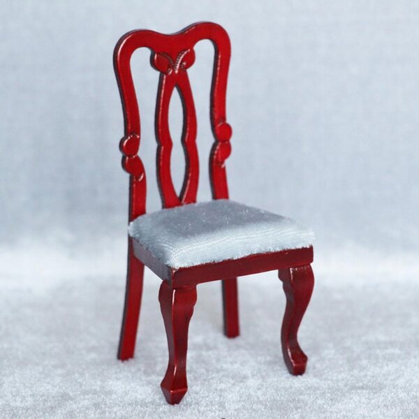 Miniatura Sedia in Legno 1:12 per Casa delle Bambole - Mobili da Sala da Pranzo Vintage