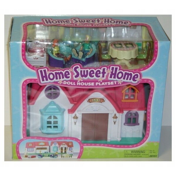 Keenway My Sweet Home con accessori e 2 figurine per bambini 3+