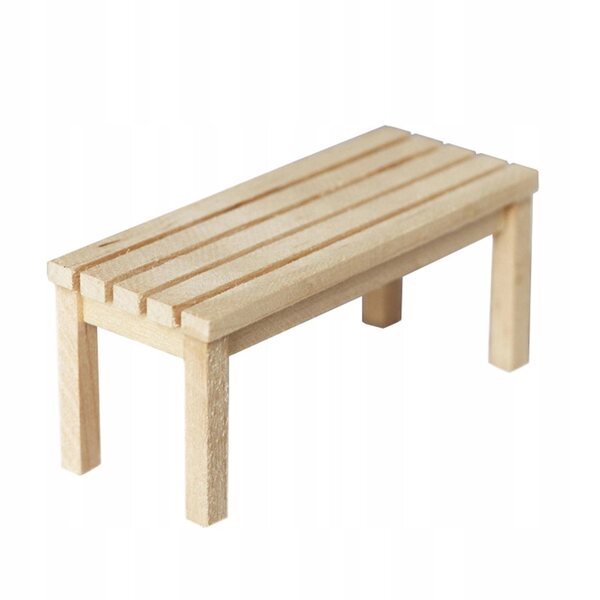 Miniatura panca in legno per casa delle bambole 1:12, accessorio decorativo