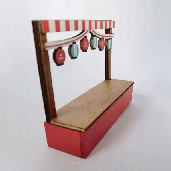 Mini Casa delle Bambole 1:12 Stand Vendita in Legno per Decorazione e Collezione