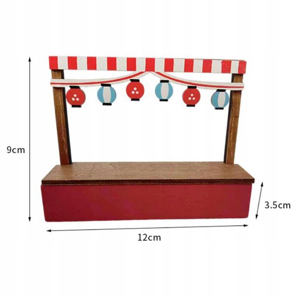Mini Casa delle Bambole 1:12 Stand Vendita in Legno per Decorazione e Collezione