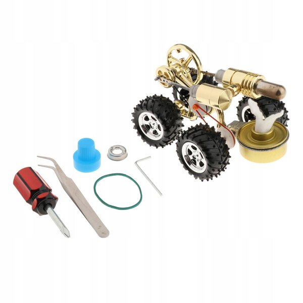 Stirling Engine Образователна метална играчка с LED лампа и аксесоари