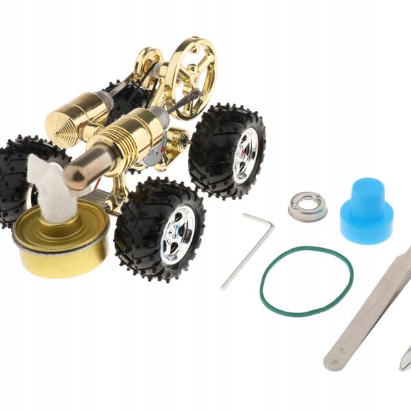 Stirling Engine Образователна метална играчка с LED лампа и аксесоари