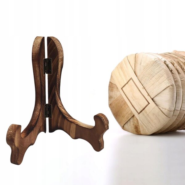 Holzständer für Teller und Fotorahmen, klappbar und stabil, 16 cm