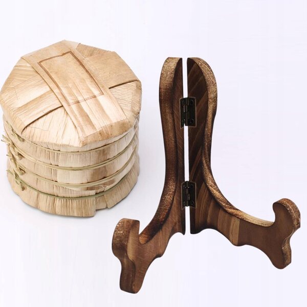 Holzständer für Teller und Fotorahmen, klappbar und stabil, 16 cm