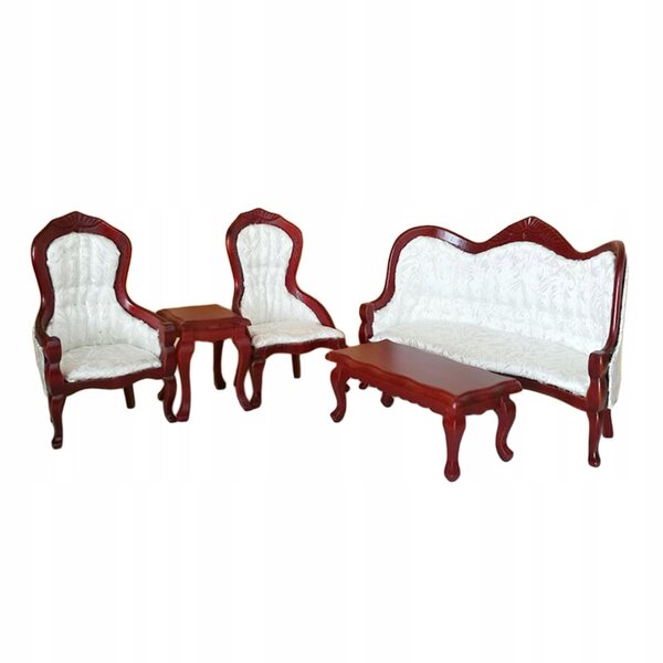Mini set mobili per salotto in legno per casa delle bambole scala 1:12
