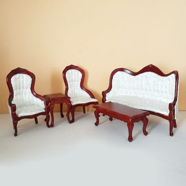 Mini set mobili per salotto in legno per casa delle bambole scala 1:12