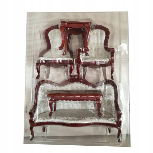 Mini set mobili per salotto in legno per casa delle bambole scala 1:12