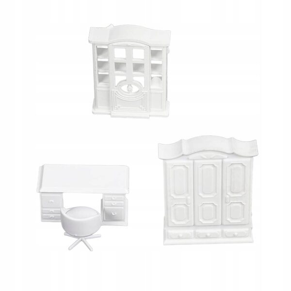 1:25 Miniatur-Möbelset für weißen Kunststoffschrank für Puppenhäuser