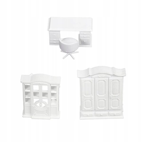 1:25 Miniatur-Möbelset für weißen Kunststoffschrank für Puppenhäuser