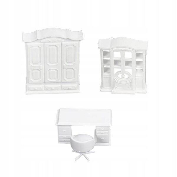 1:25 Miniatur-Möbelset für weißen Kunststoffschrank für Puppenhäuser