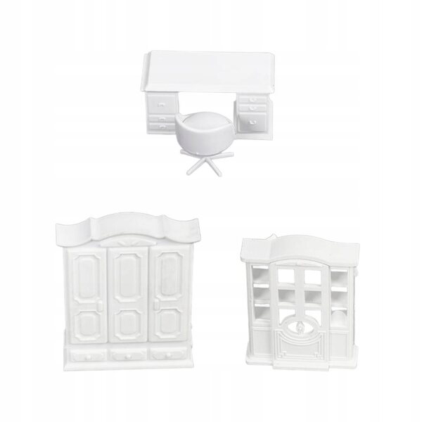 1:25 Miniatur-Möbelset für weißen Kunststoffschrank für Puppenhäuser