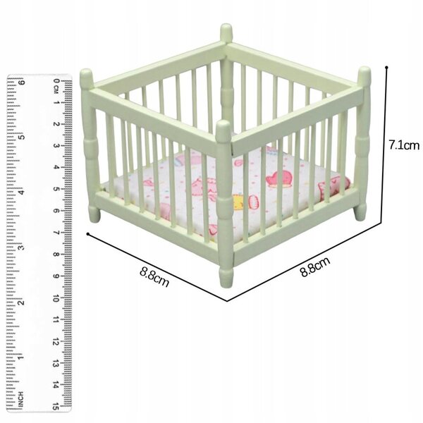 Dollhouse 1:12 Migliori Mobili in Legno per Bambole - Letto Bambini Bianco