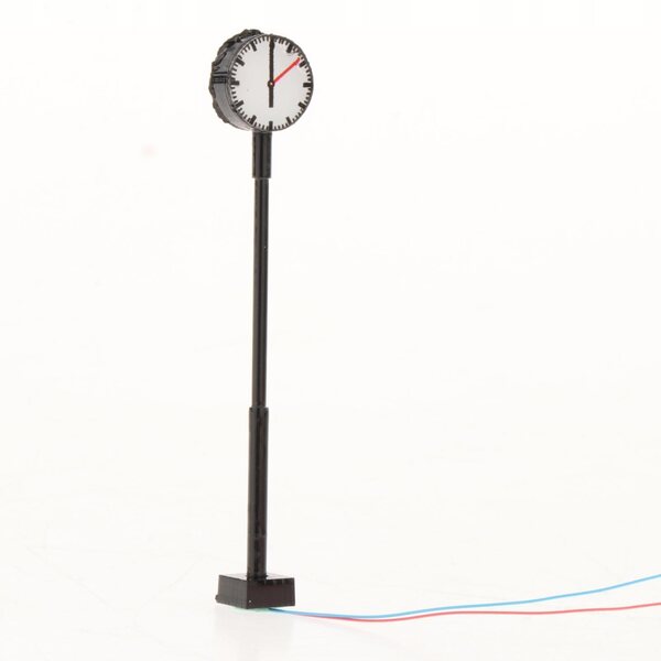 Lampes ferroviaires miniatures avec horloge à l'échelle 1:87 pour modèles ferroviaires Ho