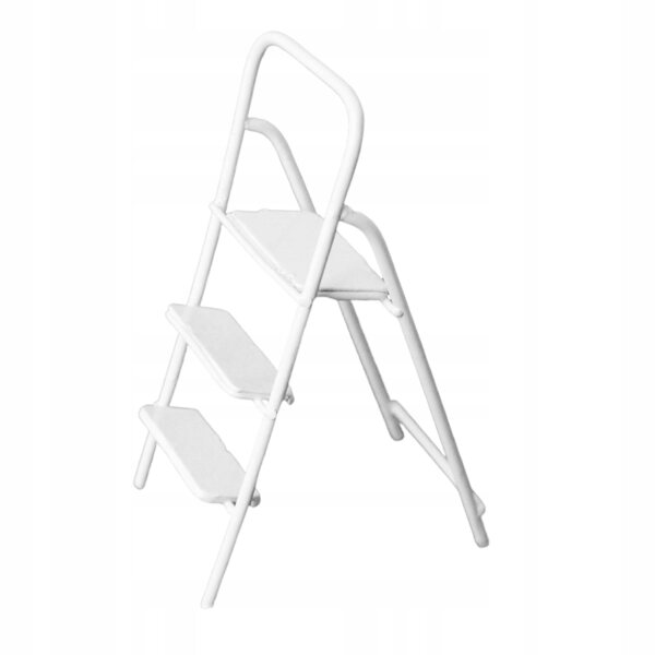 Mini Drabina in Metallo 1:12 con 3 Gradini e Pedale Larga per Dollhouse