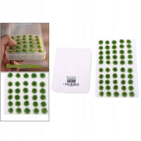 Mini erba decorativa realistica per diorami, case delle bambole, modellini, 50 pezzi