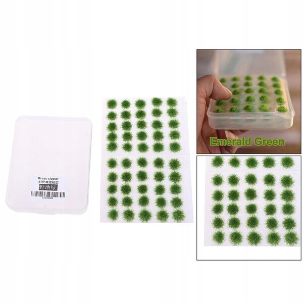Mini erba decorativa realistica per diorami, case delle bambole, modellini, 50 pezzi