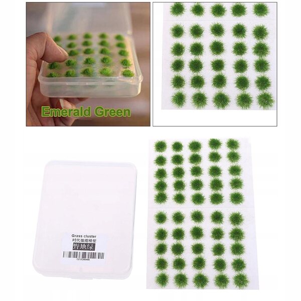 Mini erba decorativa realistica per diorami, case delle bambole, modellini, 50 pezzi
