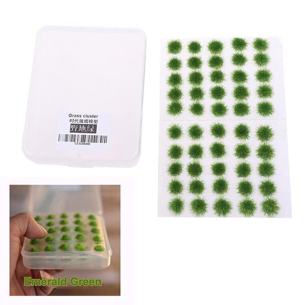 Mini erba decorativa realistica per diorami, case delle bambole, modellini, 50 pezzi