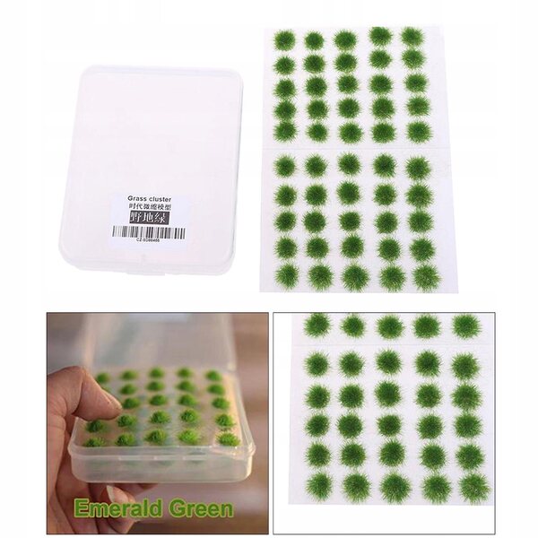 Mini erba decorativa realistica per diorami, case delle bambole, modellini, 50 pezzi