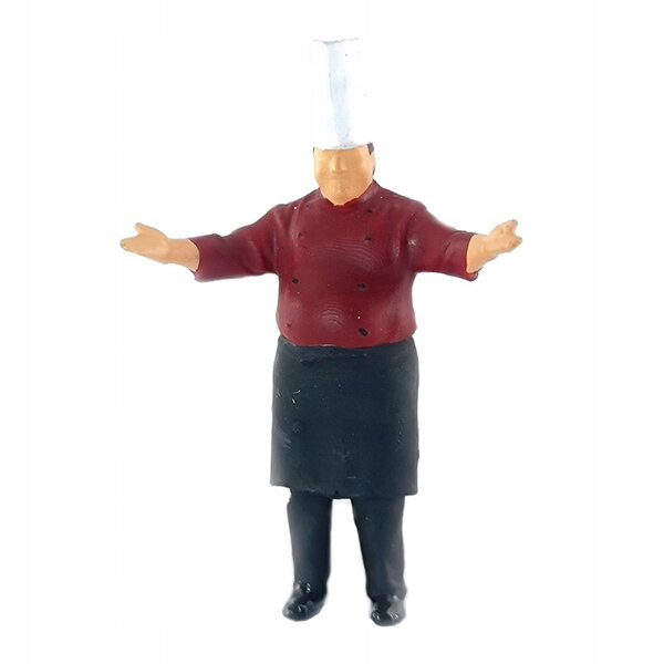 Figura in Resina Scala 1:64 Chef Rosso per Diorama Modellismo Miniatura