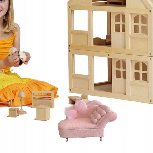 1/12 Puppenhaus-Minisofa mit Schmuck-Organizer