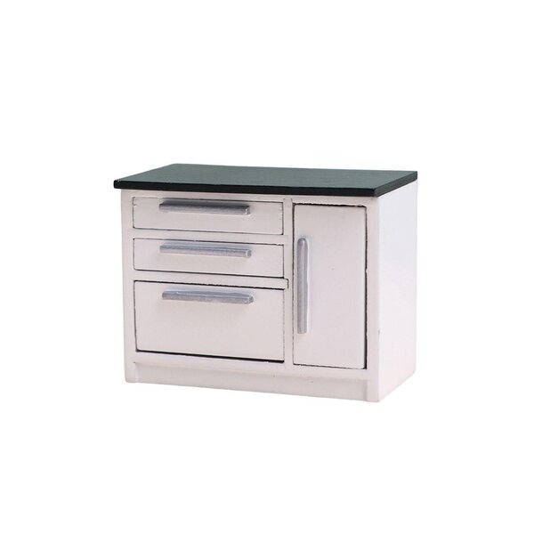 Cottage per bambole in legno con lavello cucina scala 1/12 - stile D