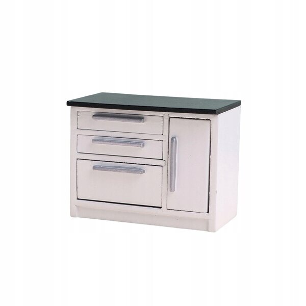 Cottage per bambole in legno con lavello cucina scala 1/12 - stile D