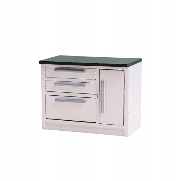 Cottage per bambole in legno con lavello cucina scala 1/12 - stile D