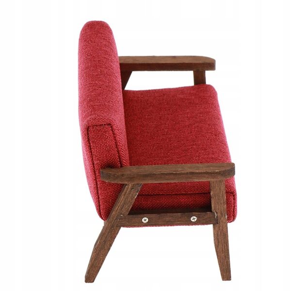 Miniatura Divano Love Seat 1:12 per Casa delle Bambole in Legno e Tessuto