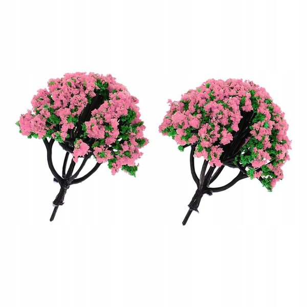 10x Modelle Bäume Blumen für Diorama Züge HO Maßstab Grüne Landschaft 5 cm