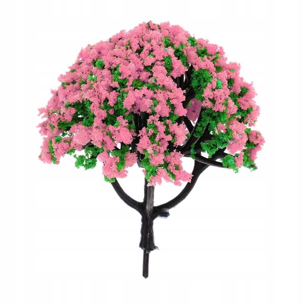 10x Modelle Bäume Blumen für Diorama Züge HO Maßstab Grüne Landschaft 5 cm