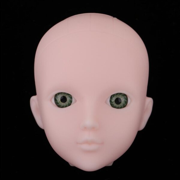 1/6 Puppenkopf mit grünen Augen ohne Make-up für BJD-Zubehör