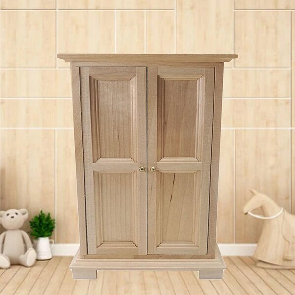1:12 Vintage Holzgarderobe Miniatur für Puppenhaus, hochwertige Möbel