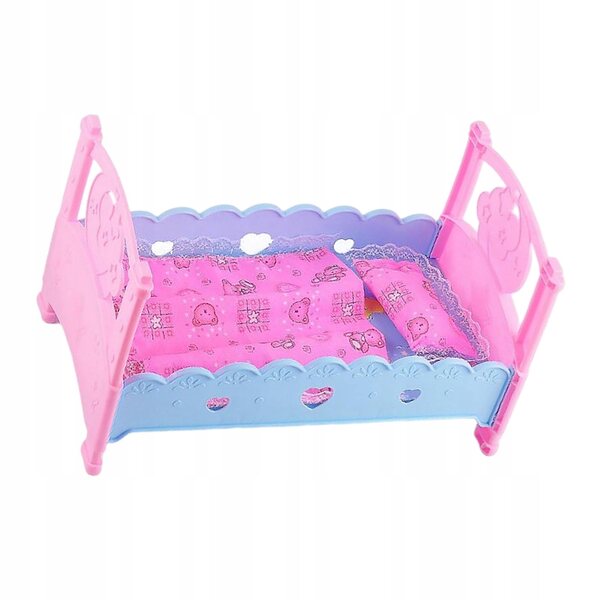 Casa delle bambole TrendyNest con letto e biancheria da letto in tessuto per bambini