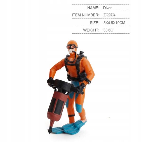 Set 4 Miniature Figurine Subacquee Realistiche in PVC, Decorazione e Collezione