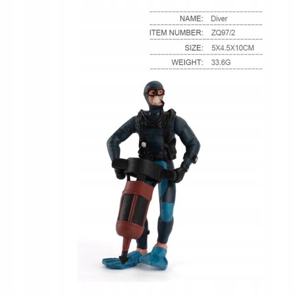 Set 4 Miniature Figurine Subacquee Realistiche in PVC, Decorazione e Collezione