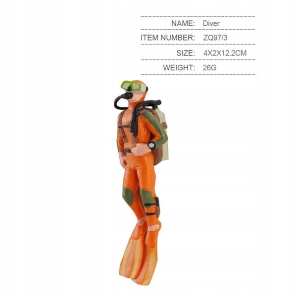 Set 4 Miniature Figurine Subacquee Realistiche in PVC, Decorazione e Collezione