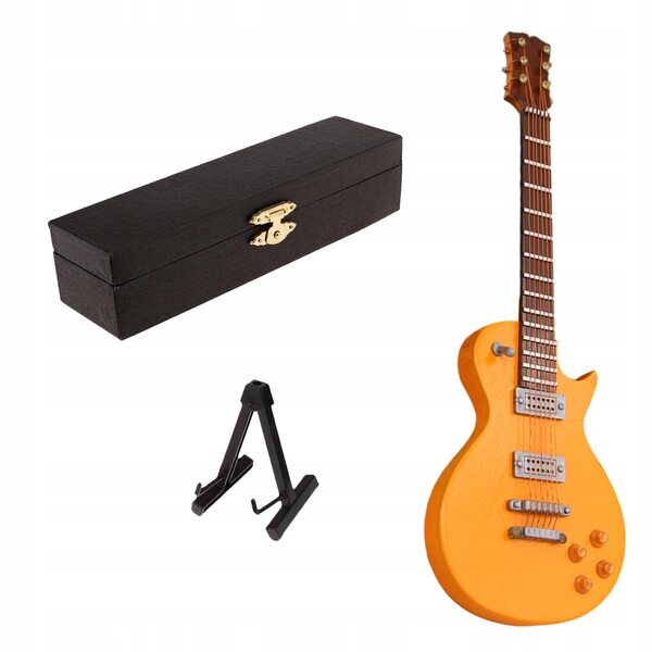 1:6 E-Gitarrenmodell aus Holz mit Ständer für das Puppenhaus