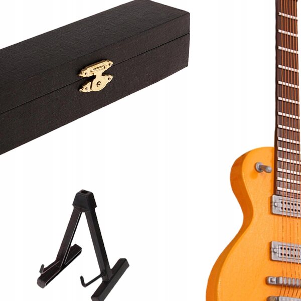 1:6 E-Gitarrenmodell aus Holz mit Ständer für das Puppenhaus