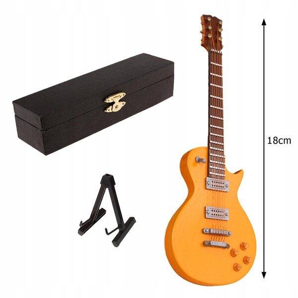 1:6 E-Gitarrenmodell aus Holz mit Ständer für das Puppenhaus