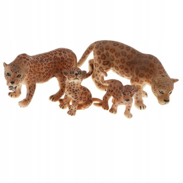Lot de 4 figurines modèle léopard, jouet éducatif pour enfants et décoration