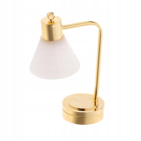 Luce LED vintage per casa delle bambole 1:12 con magnete bianca in metallo e vetro