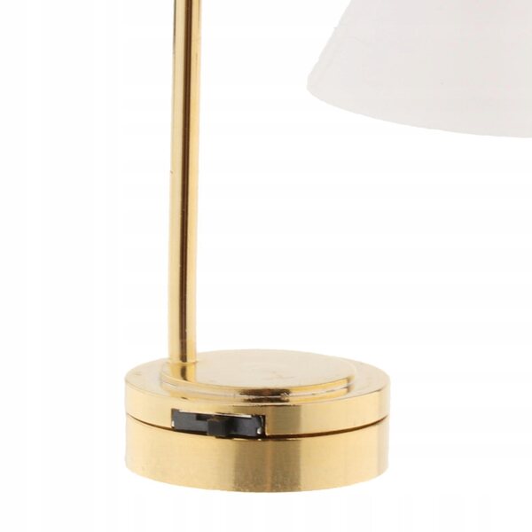 Luce LED vintage per casa delle bambole 1:12 con magnete bianca in metallo e vetro