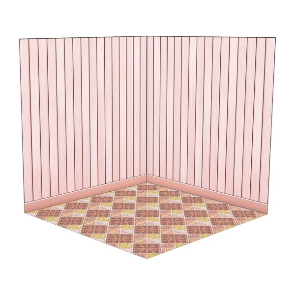 Klappbarer PVC-Hintergrundtisch im D-Stil im Maßstab 1:12 für Puppenhäuser