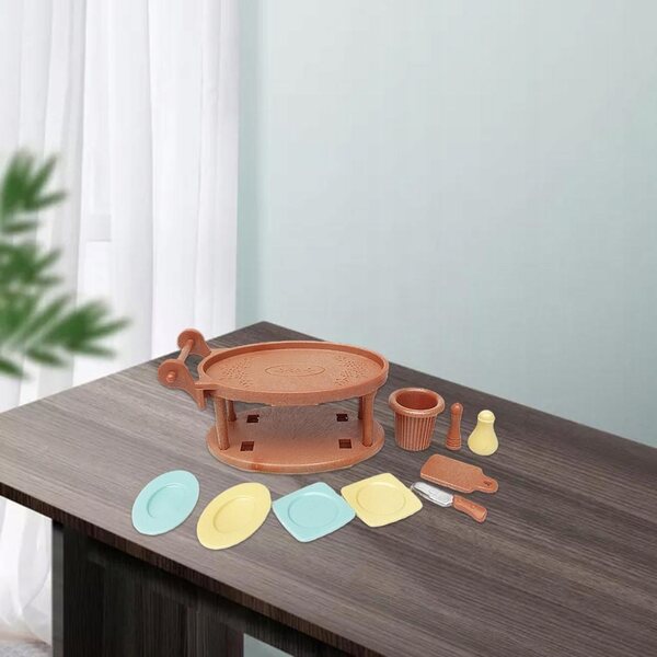 Miniatura casa delle bambole con carrello e vassoio per la cena 1:12 – Giocattolo realistico