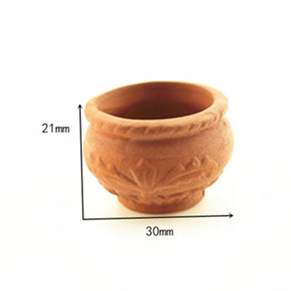 Miniaturowe doniczki dla lalek w skali 1:12 Ceramiczne doniczki dla wróżek